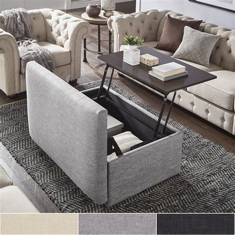 Landen Lift Top Upholstered Storage Ottoman Coffee Table by iNSPIRE Q ...