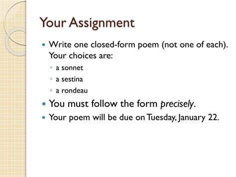 PPT - Closed-Form Poetry PowerPoint Presentation, free download - ID ...