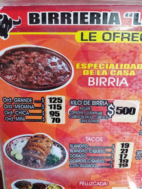 Menu at Birrieria la única restaurant, Santa Anita, Av. Camino Real a ...