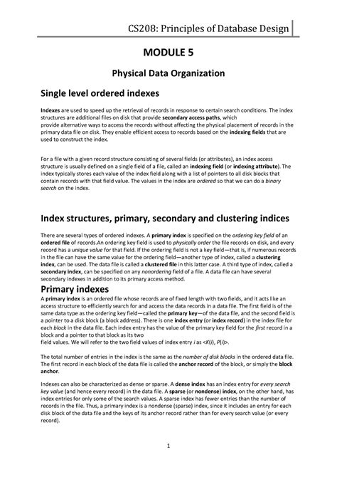 Principles of database design Module 5 - KTU - StuDocu