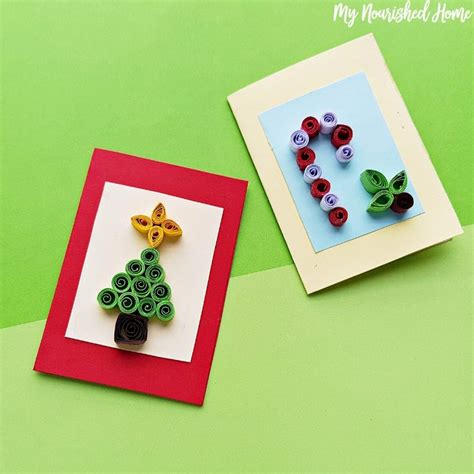 Quilled Christmas Card Craft | My Nourished Home