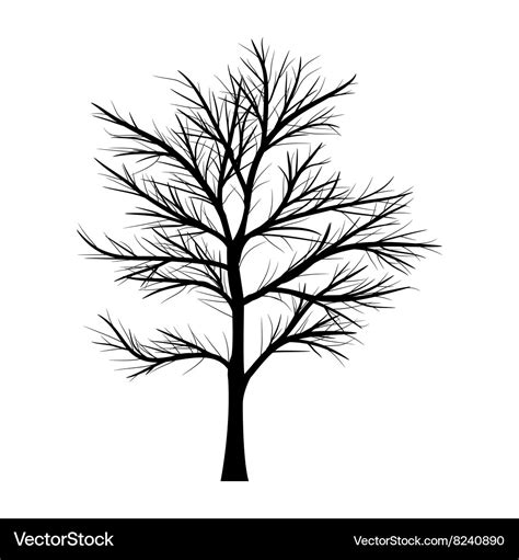 Trees with dead branches Royalty Free Vector Image