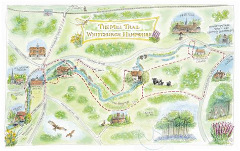 Map of Whitchurch Hampshire Heritage Mill Trail - The Little Chapel ...