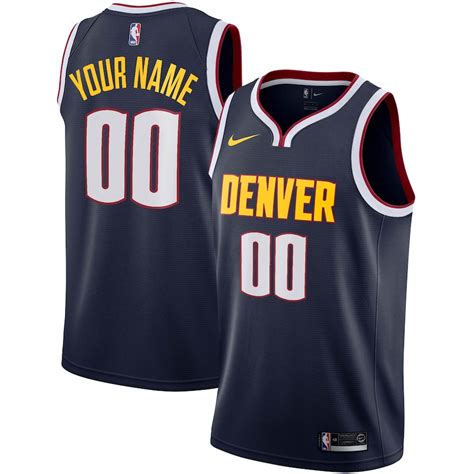 Nike Denver Nuggets Navy Custom Swingman Jersey - Icon Edition