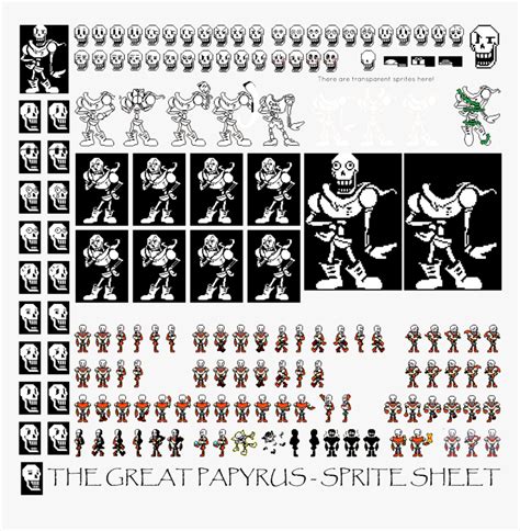 Undertale Papyrus Battle Sprite Sheet