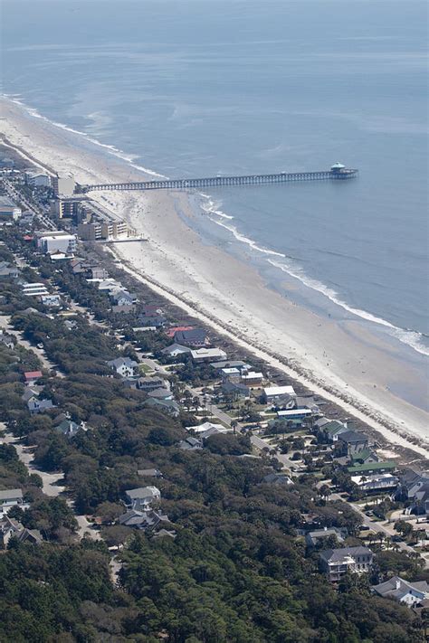 Folly Beach South Carolina Aerial Photograph by Dustin K Ryan - Pixels