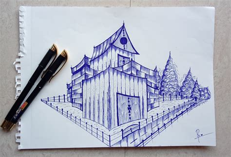 Two point perspective house | Behance