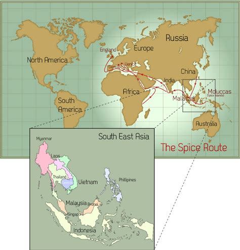 The Ancient Spice Trade Route From Asia to Europe 1500s to 1700s