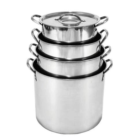 COD 8 Piece Set Stainless Steel Cooking Stock Pot | Shopee Philippines