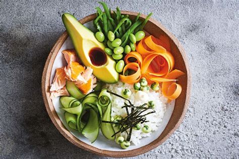 Salmon and avocado sushi bowl