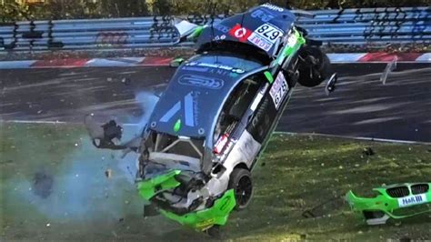 BMW Race Car Crashes & goes Airborne at the Nurburgring - The Supercar Blog