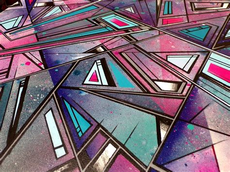 Streetskate 1 - An Abstract Geometric Painting & Fine Art Prints ...