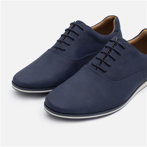 Zara Faux-Leather Oxford Shoes in Blue for Men | Lyst