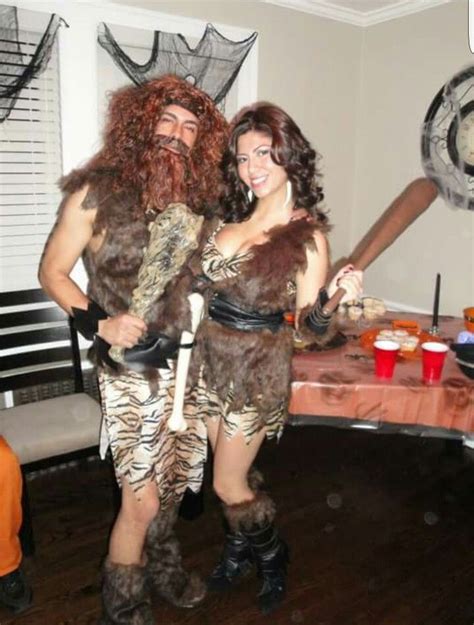 Caveman and cave woman couples costumes | Couples costumes, Caveman ...