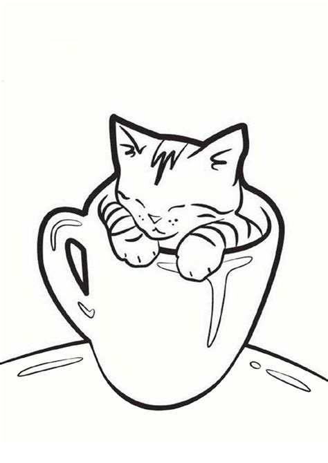 Free & Easy Kitten Coloring Pages