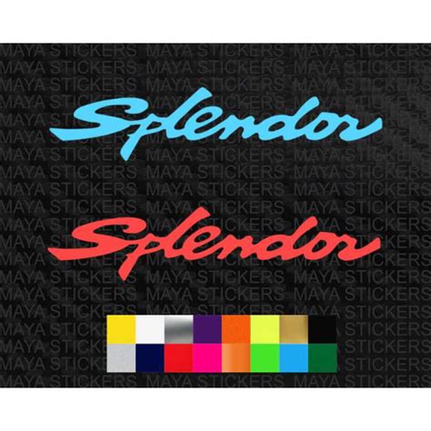 Hero splendor logo stickers in custom colors and sizes