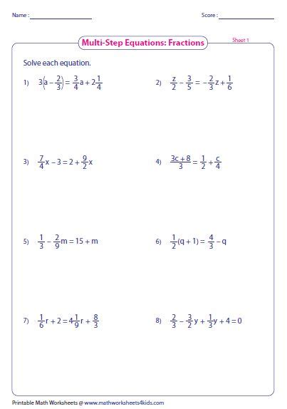 Solve multi step equation. | Wiskunde