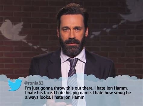 Jon Hamm from Celebrity Mean Tweets From Jimmy Kimmel Live! | E! News