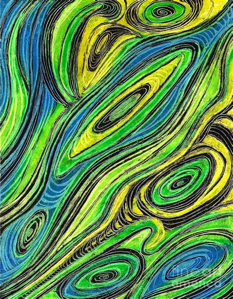 Curved Lines 5 Drawing by Sarah Loft