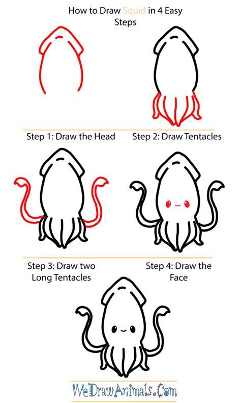 How to Draw a Cute Squid