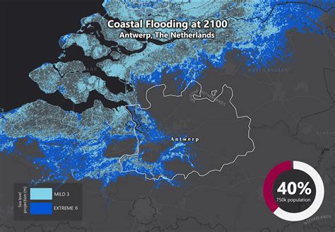 Sea Level Rise by 2100 - Antwerp | Earth.Org - Past | Present | Future