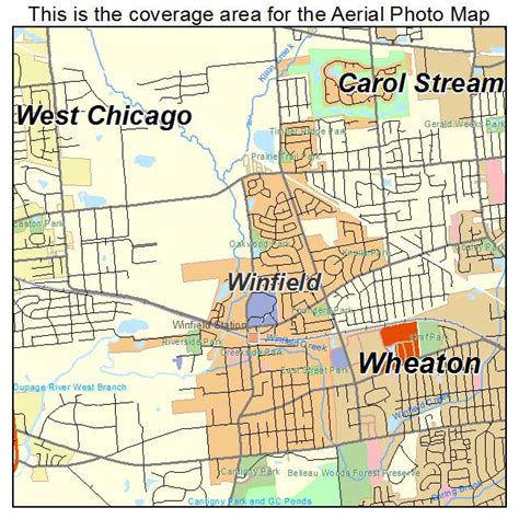 Aerial Photography Map of Winfield, IL Illinois