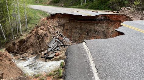 Nebo Loop road in Payson Canyon completely washed away due to spring runoff