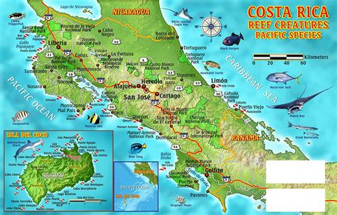 Best Beaches Costa Rica Map