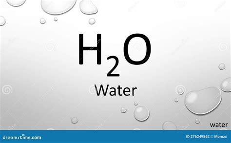 Water Chemical Formula on Waterdrop Background Stock Illustration ...