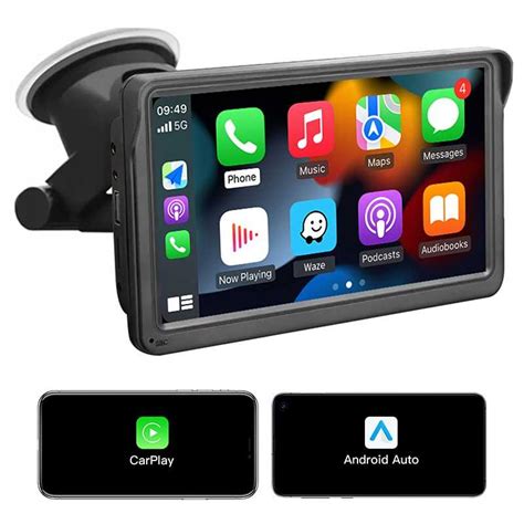 AUTOABC 7" Portable CarPlay Touch Screen multimedia Display