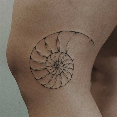 Fibonacci golden spiral tattoo - herycove