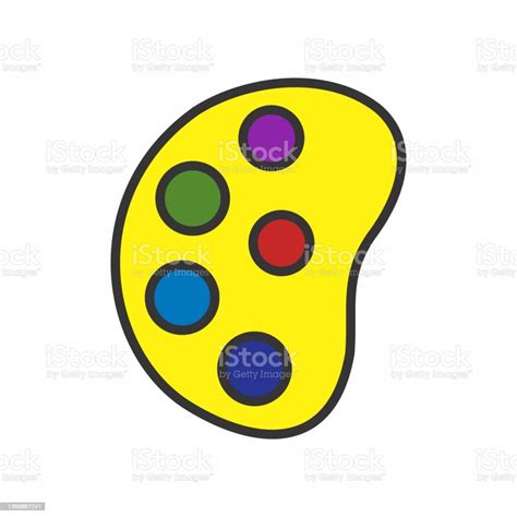 Icon Vector Of Color Palette Part 2 Yellow Moon Style Stock ...