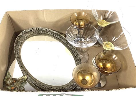 Lot - (9pc) Dresser Mirrors, Farber Bros Glassware