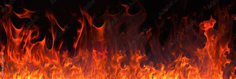 Fire flames background. Fire wallpaper on black background Stock ...