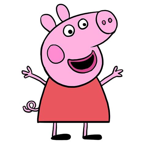 How to Draw Peppa Pig - EASY Step by Step Tutorial | Easy cartoon ...