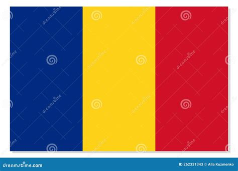 Flag of Romania. Romanian National Symbol in Official Colors. Template ...