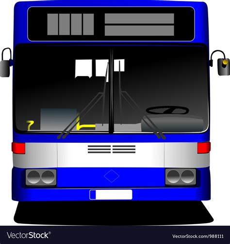 Front view bus Royalty Free Vector Image - VectorStock