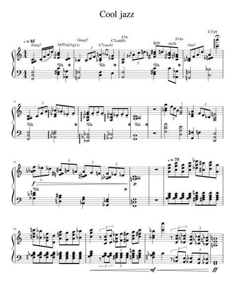 Cool jazz Sheet music for Piano (Solo) | Musescore.com