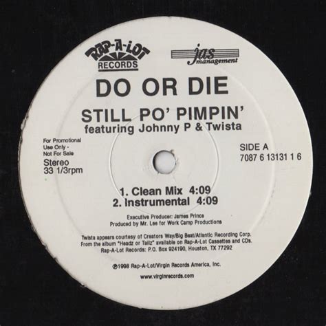 Do Or Die Feat. Johnny P and Twista – Still Po’ Pimpin’ (12 ...