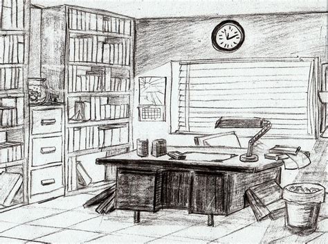 Celine's Office Drawing by Kenya Thompson