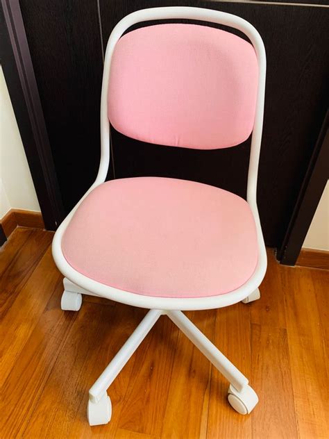 Ikea pink kids desk chair, Furniture, Tables & Chairs on Carousell