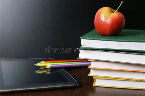 Education an Apple and Books Stock Image - Image of eraser, chalk: 79116169