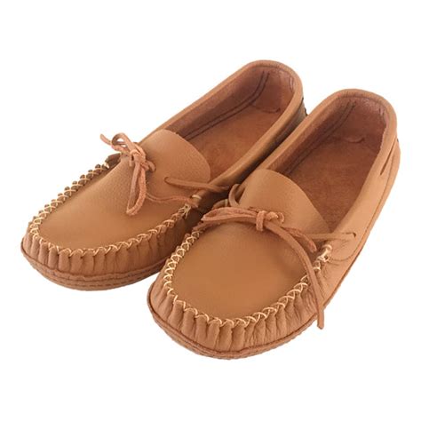 Men’s Genuine Leather Wide Fit Soft Sole Authentic Moccasin Slippers ...