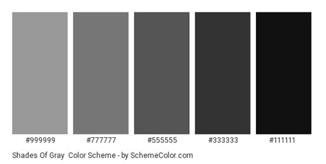 Shades Of Gray Color Scheme » Black » SchemeColor.com | Black color ...