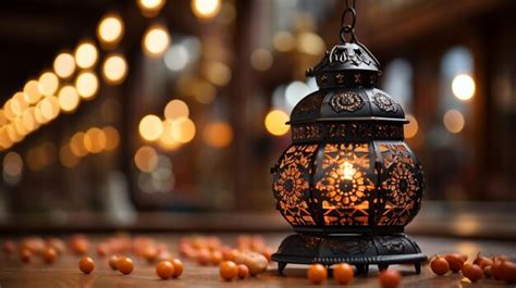 Premium AI Image | ramadan lanterns background HD 8K wallpaper Stock ...