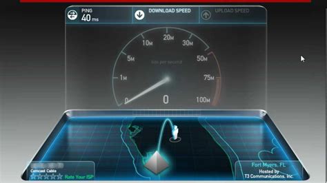 Cable internet speed test. - YouTube