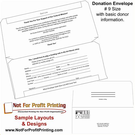 Donation Envelope Template Word