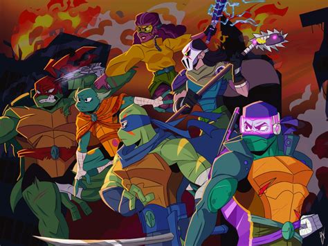 Rottmnt movie : Leo, Raph, Donnie, Mikey, Casey, April | Teenage mutant ...