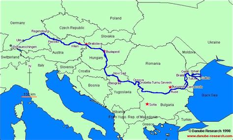 Map of the Danube river | ออสเตรีย, ประเทศเนเธอร์แลนด์