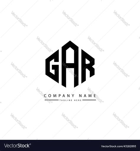 Gar letter logo design with polygon shape Vector Image